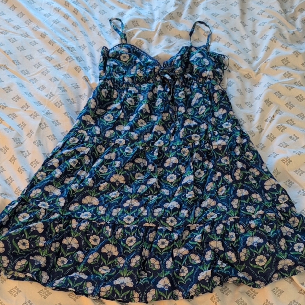 Japna Blue Tiered Ruffled Sundress